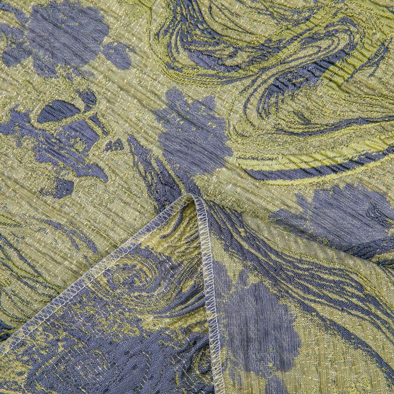 XY8719 Tela jacquard abstracta ondulada de alta costura